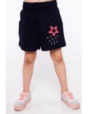 Girls\' shorts with a star, navy blue NDZ8726 - Online store - Boutique